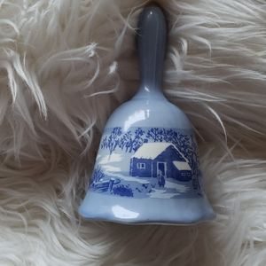 Vintage porcelain light blue bell